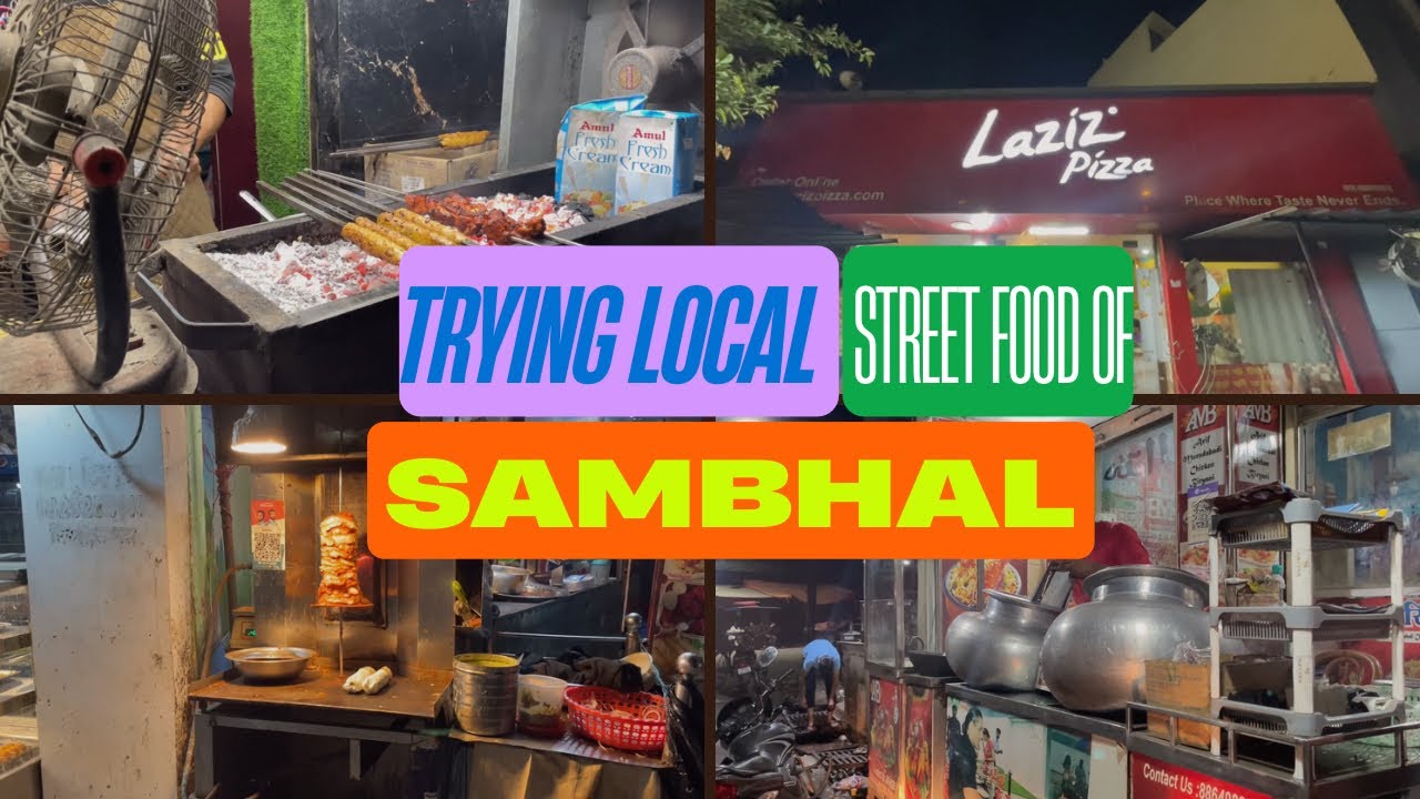 Trying Local Street Food Of Sambhal | Peri Peri Chicken | Chicken Tikka | Kabab Tikka | Biryani | 