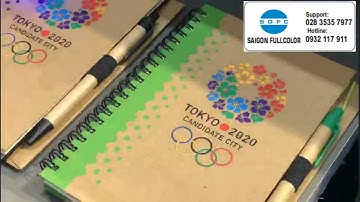 Máy in bìa sổ tay, máy in lên bìa da simili sổ sách - Công ty Sài Gòn FullColor