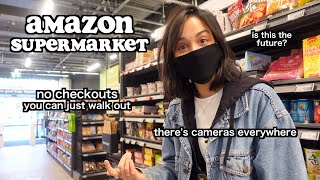 food shopping at an Amazon supermarket *no checkouts*