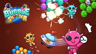 Bubble Space Shoot | Jump on the UFO and drive the aliens home safely! screenshot 4