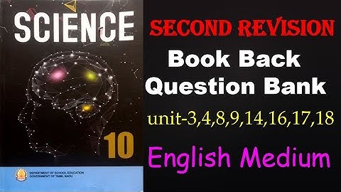 10th science Second revision Exam 2022 portion book back question bank English medium Pdf Download