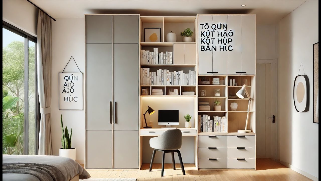23+ Mẫu tủ quần áo kết hợp bàn học hiện đại: Giải pháp tối ưu không gian cho phòng ngủ - youtube