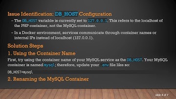Resolve Connection refused Error in MySQL on Docker with Laravel