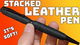 The Stacked Leather Pen || Pen Turning DIY