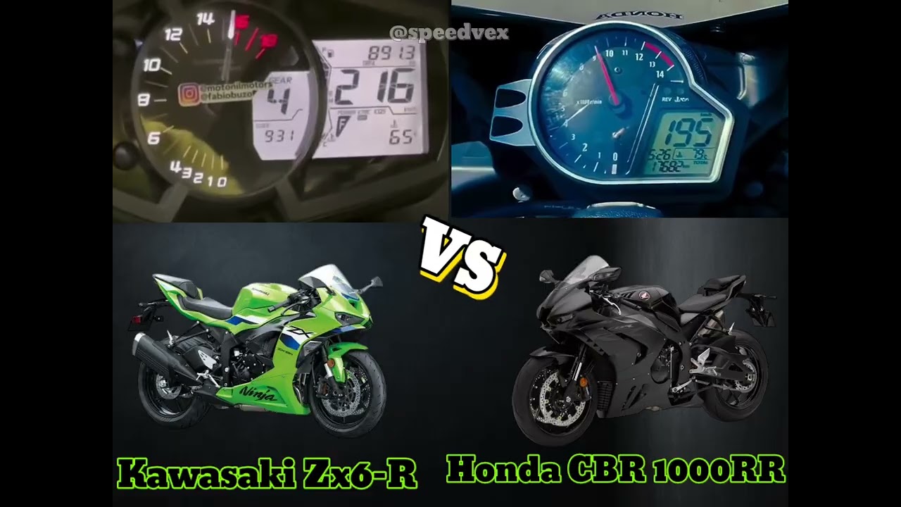 Kawasaki ZX-6R vs Honda CBR 1000RR 💥 | Power, Top Speed, Sound