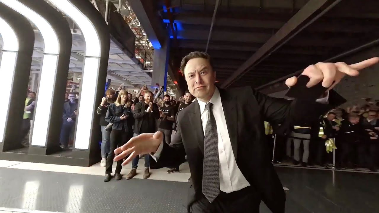 Elon Musk Drone Dance Behind the Scenes at Teslas Delivery Event 2022