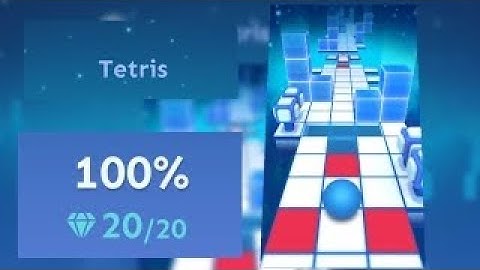 Rolling sky Tetris level 8 100% all gems