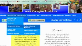 Navigating the Service Provider Resouce Guide - The Caregiver Toolkit