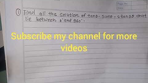 Find the all solution value of tan theta -3cot theta =tan 3theta