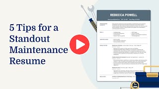 5 Tips for a Standout Maintenance Resume