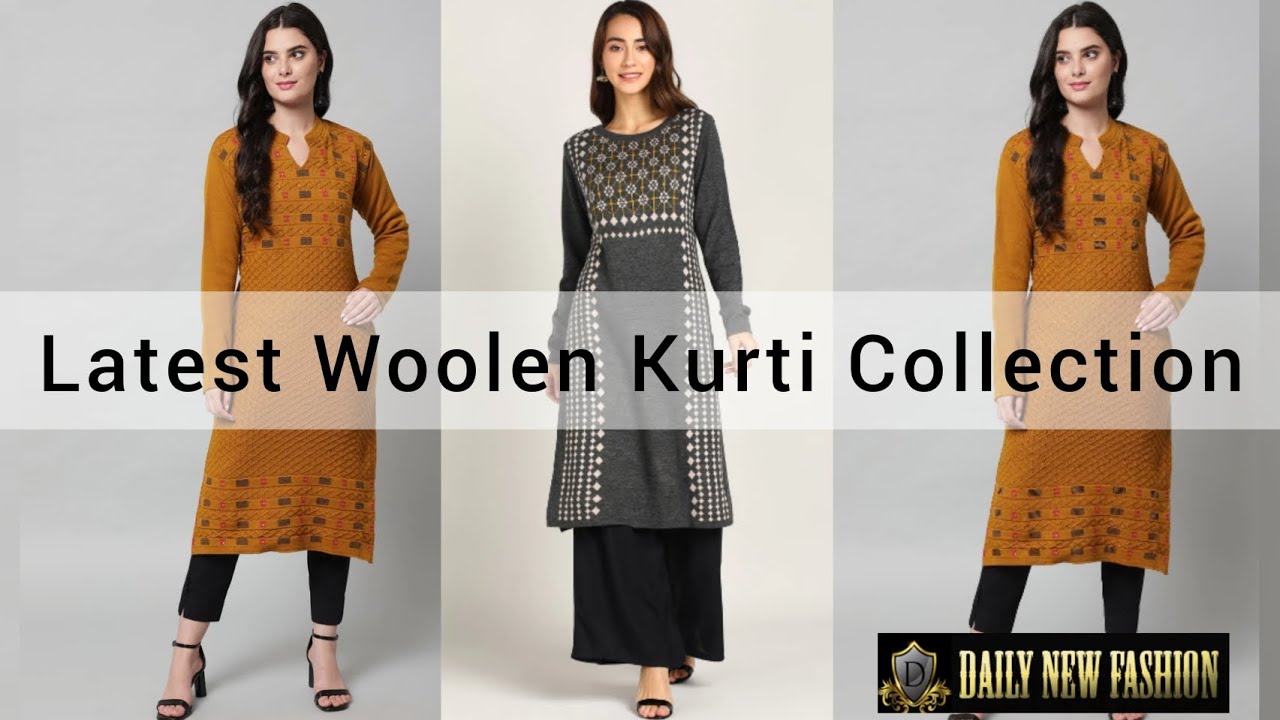 Casual Wear Straight Ladies Stylish Woolen Kurti, Wash Care: Machine wash  at Rs 700 in Ludhiana