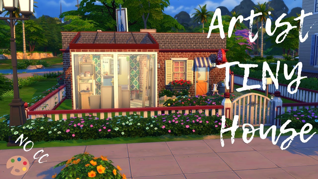 ARTIST TINY HOUSE  SIMS 4 SPEED BUILD NO CC YouTube