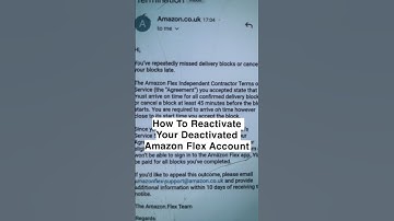 How to reactivate Amazon Flex Account #amazonflex #amazonflexdriver #deactivate #reactivate #amazon