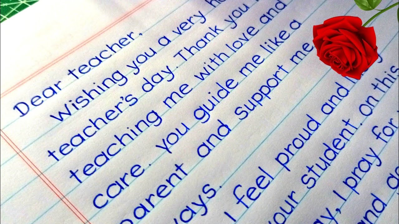 Best Greeting Letter to Teacher on Teacher’s Day ✍️ |  Simple & Beautiful Words 