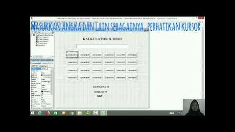 Tugas fisika dasar membuat kalkulator ilmiah dengan VBA Excel oleh Rahmawati