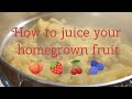 The secret to juicing homegrown fruit with a steamer/juicer