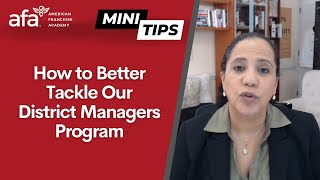 How to Better Tackle Our District Manager Program