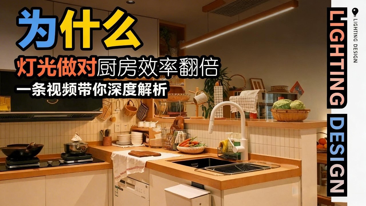 厨房灯光的核心设计思路，超全避坑指南，装修不踩雷！#灯光设计 #装修 #homedecor #home