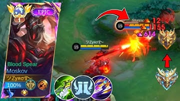 WTF DAMAGE !! BEST 1 HIT BUILD MOSKOV 2025!! (recommended build and emblem) ~ MLBB!!