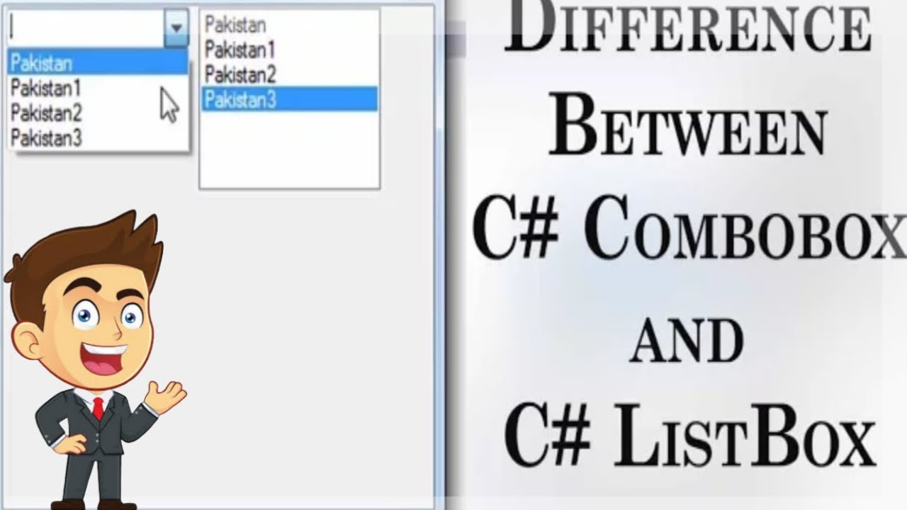 Difference Between C# ComboBox and C# ListBox | IN Technical - YouTube