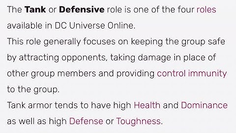 DCUO Fundamentals: Tanking