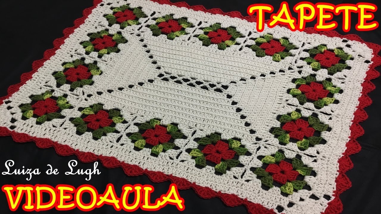 TAPETE CROCHÊ RETANGULAR #LUIZADELUGH