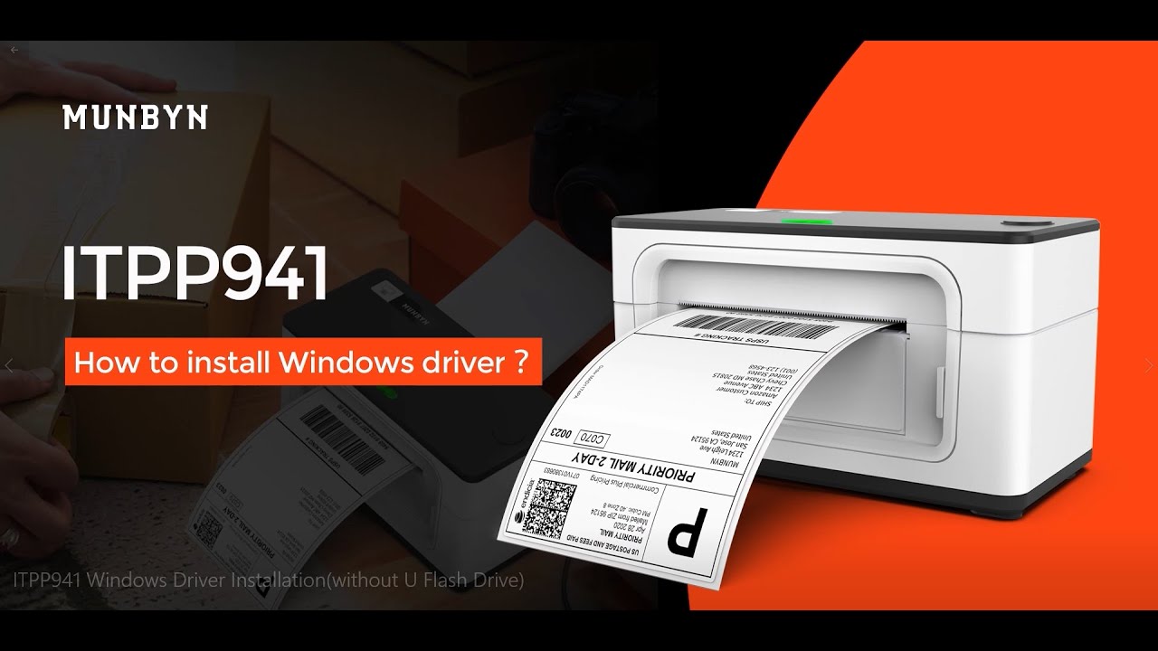 How to install MUNBYN label printer driver on windows system? 