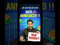 JEE Advanced Date 2026 | JEE 2026 Latest News | JEE New Change ? #shorts #jee2026