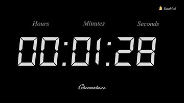 1-Minute 28 Second Timer | Clean and Sleek Countdown