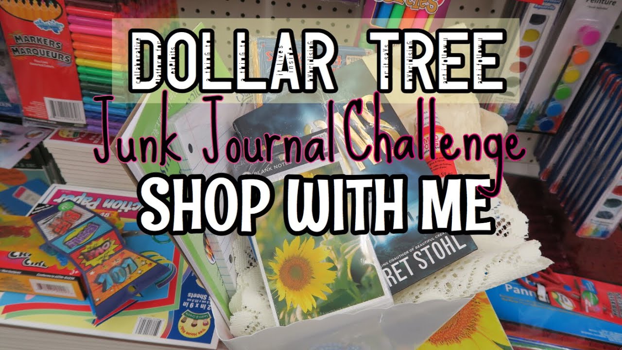 Shop With Me for Dollar Tree Junk Journal Challenge & Haul  | I'm A Cool Mom