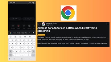 Google Chrome search bar moving to bottom when typing on Android? Here