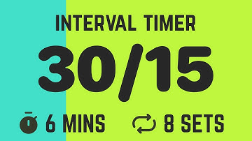 Interval Timer 30 Seconds / 15 Second Rest (30/15) - 8 Rounds