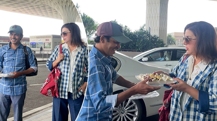 Farah Khan & Her Star Chef Dilip Distribute Chocolates Amongst The Paps | Mumbai Airport