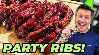 Smoked PARTY RIBS!!  The EASIEST Way to Cook Ribs for a Crowd!