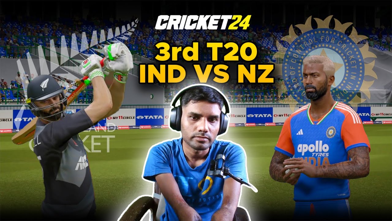 IND VS NZ 3rd T20 MATCH | CRICKET 24 PC GAMEPLAY | Dhaval Khatri Gaming ...