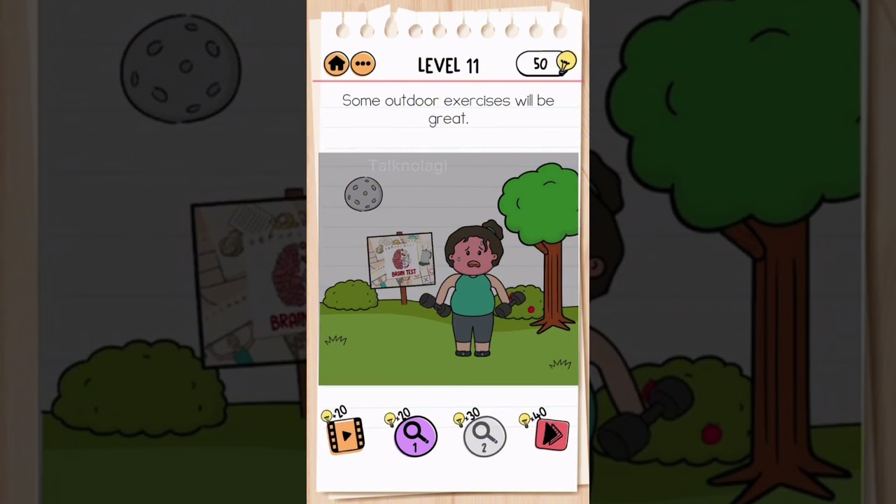 Brain Test 2 Fitness With Cindy Level 11 Answer | Some outdoor exercises will be great