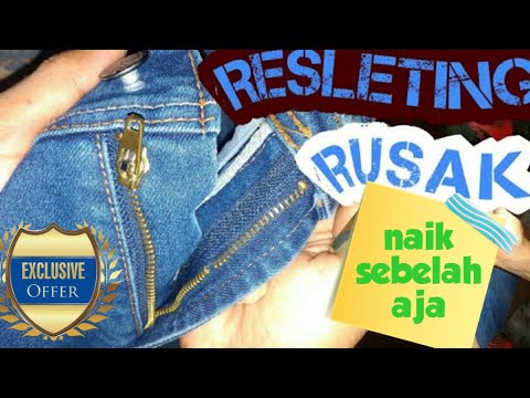 solusi resleting celana lepas sebelah memperbaiki