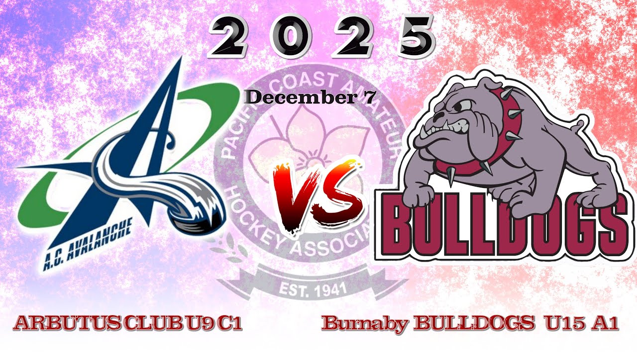 2025 12  07  Burnaby Bulldogs U9 C1 Vs ARBUTUS CLUB U9 C1 At Arbutus Club - Ice Rink, Vancouver, BC