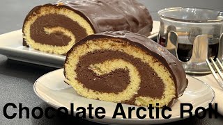 Rich Chocolate Ice Cream Rolled Up Into A Cake - Chocolate Arctic Roll - Simple And Easy To Make