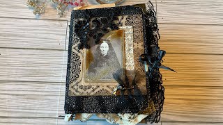 (Sold Thank You) Gothic Victorian Mourning Junk Journal Flip Through! ❤️