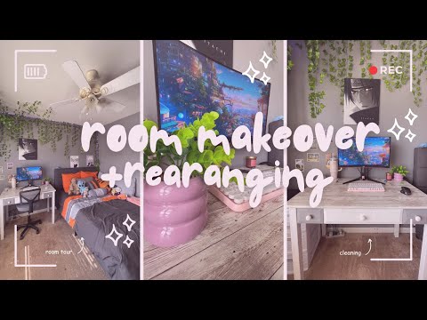 CLEAN MY ROOM W/ME 🌸 | Room makeover, Deep clean, reorganizing, rearranging, room tour |