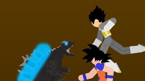 Godzilla VS Goku and Vegeta | Stick nodes Animation epic battle trailer
