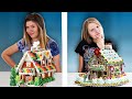 Twin Telepathy Gingerbread Houses || Taylor & Vanessa