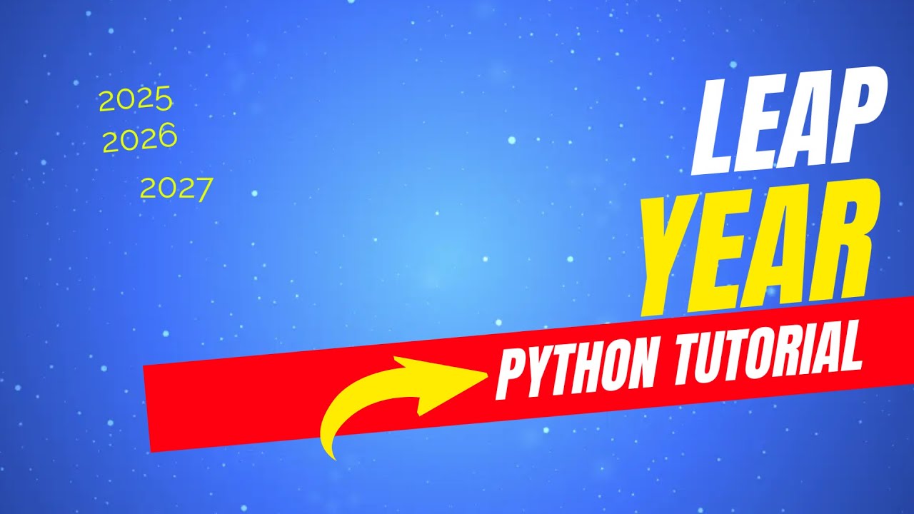 Leap year in python coding - YouTube