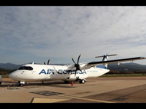 Atelier peinture du premier ATR72-600 d'Air Corsica