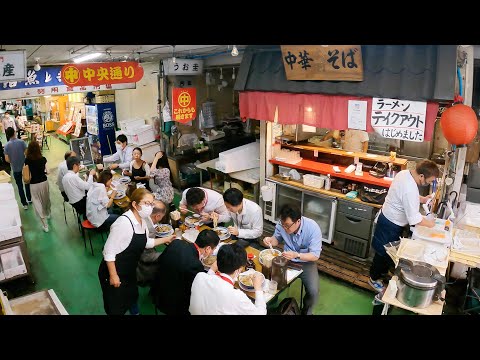 Ramen restaurant at the fish market at 4 am ラーメン 中華そば Japanese Street Food 大河 라면 拉面 拉麵 名古屋グルメ 魚市場