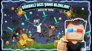 SÜREKLİ DİZİ ŞANS BLOKLARI! - Minecraft REGULAR SHOW DÜNYASI! - AHMET AGA NOSTALJİ