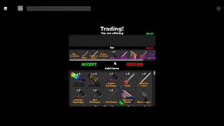 Me getting free chroma ice blaster from an item drop game name is Murder Mystery Q screenshot 3