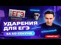 Как выучить ударения за 40 секунд? | Новый хит для ЕГЭ-2024 | Русский язык