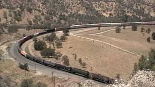 Union Pacific Manifest with Mid-Train DPU's at Tehachapi Loop - 6/19/10